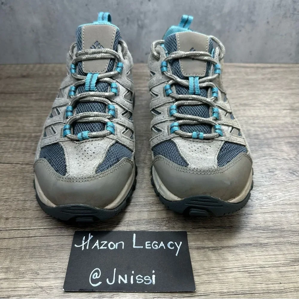 Columbia~Women's~Crestwood‎ Low Hiker Shoes Waterproof Gray/Blue~Size 7
